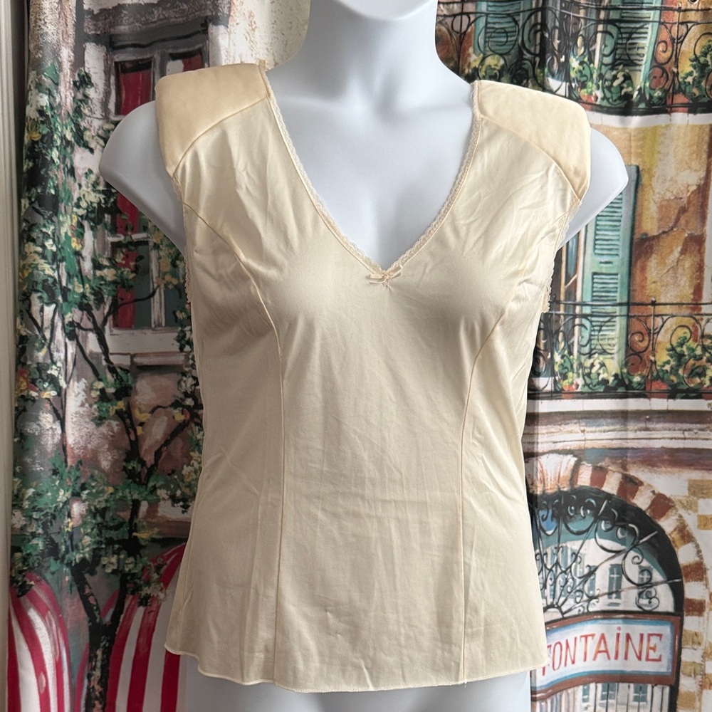 Vintage Cream V-Neck Camisole